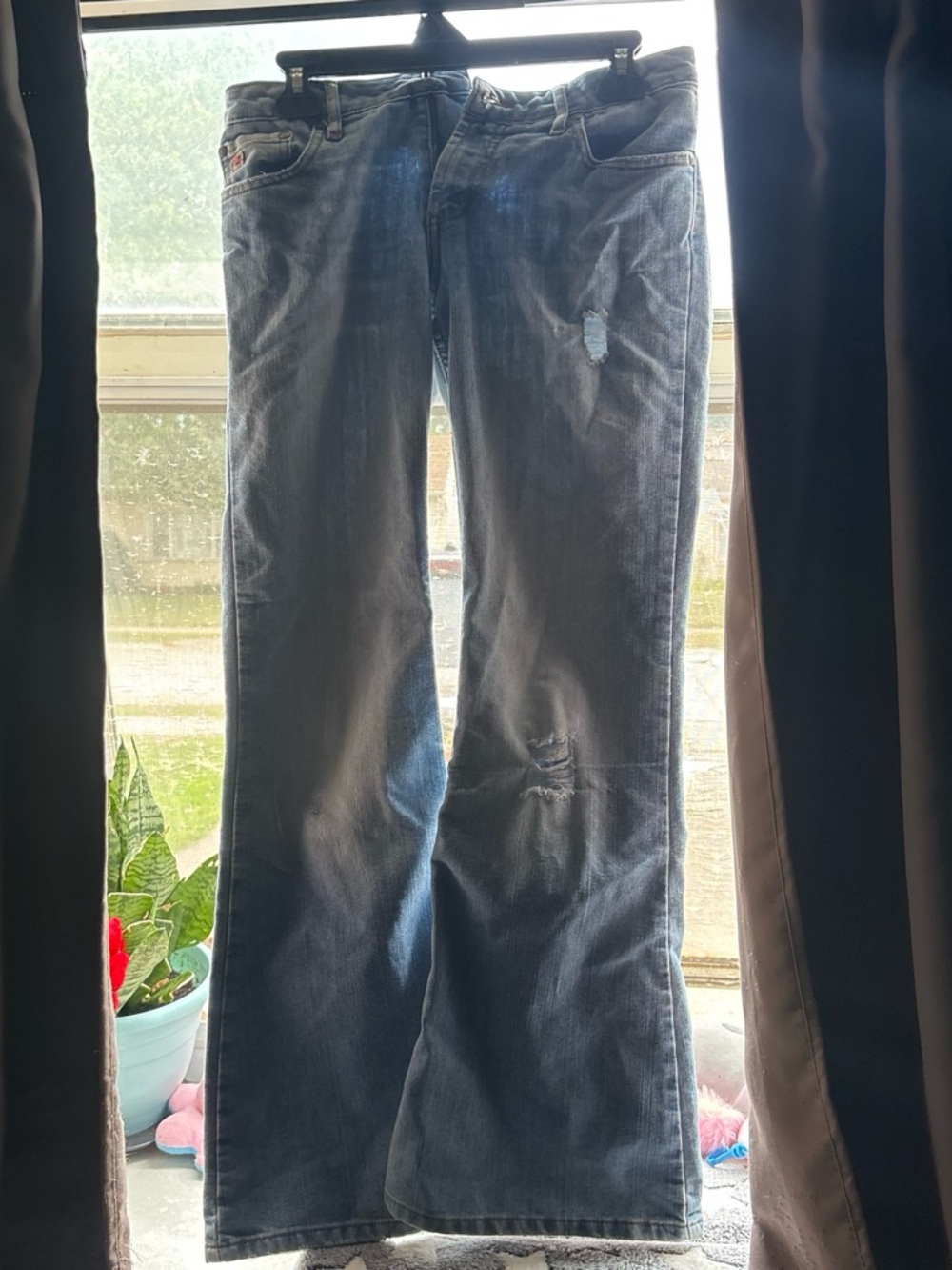 Vintage 1990s Paris blues light blue flare